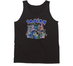 Smokemon Pokemon Characters Distressed Look Poster Weed Tanktop Smokemon Pokemon Characters Distressed Look Poster Weed Tanktop
