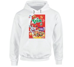 Fruit Shaped Trix Popular Discontinued Food Distressed Look Hoodie