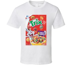 Fruit Shaped Trix Popular Discontinued Food Distressed Look T Shirt