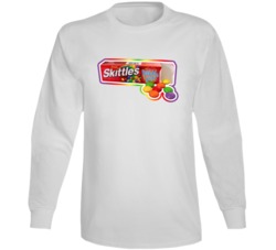 Skittles Bubble Gum Popular Discontinued Food Long Sleeve