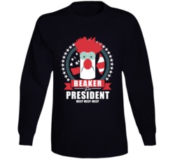 Beaker For President Funny Muppets Parody Long Sleeve Beaker For President Funny Muppets Parody Long Sleeve