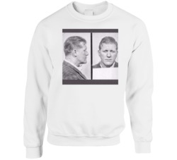 The Real Irishman Frank Sheeran Mugshot Historic Gangster Fan Crewneck The Real Irishman Frank Sheeran Mugshot Historic Gangster Fan Crewneck