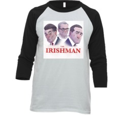 The Irishman Netflix Gangster Movie Poster Fan Raglan T Shirt The Irishman Netflix Gangster Movie Poster Fan Raglan T Shirt