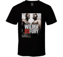 Deontay Wilder Vs Tyson Fury Fight Poster Distressed Look T Shirt