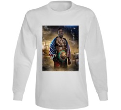 Deontay Wilder The Bronze Bomber Boxing Fight Fan Distressed Look Long
