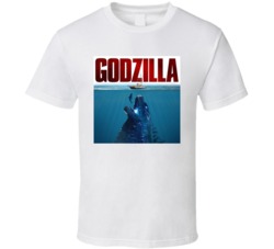 Godzilla Jaws Movie Mashup Parody Poster Fan T Shirt Godzilla Jaws Movie Mashup Parody Poster Fan T Shirt