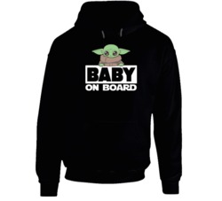 Baby On Board Yoda The Mandalorian Star Wars Fan Hoodie Baby On Board Yoda The Mandalorian Star Wars Fan Hoodie