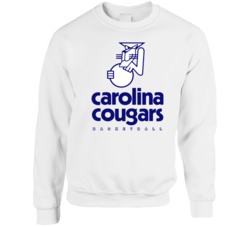 Carolina Cougars Retro Basketball Team Logo Fan Crewneck Sweatshirt Carolina Cougars Retro Basketball Team Logo Fan Crewneck Sweatshirt