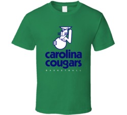 Carolina Cougars Retro Basketball Team Logo Fan T Shirt Carolina Cougars Retro Basketball Team Logo Fan T Shirt
