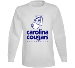 Carolina Cougars Retro Basketball Team Logo Fan Long Sleeve Carolina Cougars Retro Basketball Team Logo Fan Long Sleeve