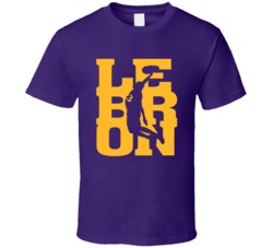 Lebron James 23 Dunk Silhouette Los Angeles L Basketball Fan T Shirt Lebron James 23 Dunk Silhouette Los Angeles L Basketball Fan T Shirt