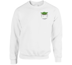 Baby Yoda In A Pocket Cute Star Wars The Mandalorian Fan Crewneck Swea Baby Yoda In A Pocket Cute Star Wars The Mandalorian Fan Crewneck Swea
