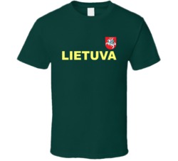 Lithuania Basketball Team Lietuva Crest Basketball Fan T Shirt Lithuania Basketball Team Lietuva Crest Basketball Fan T Shirt