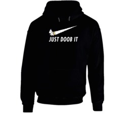 Just Doob It Funny Marijuana Swoosh Logo Parody Hoodie Just Doob It Funny Marijuana Swoosh Logo Parody Hoodie