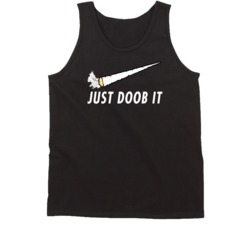 Just Doob It Funny Marijuana Swoosh Logo Parody Tanktop Just Doob It Funny Marijuana Swoosh Logo Parody Tanktop