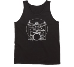 Drummer Vitruvian Man Drum Kit Funny Music Lovers Tanktop Drummer Vitruvian Man Drum Kit Funny Music Lovers Tanktop
