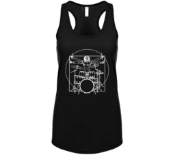 Drummer Vitruvian Man Drum Kit Funny Music Lovers Womens Tanktop Drummer Vitruvian Man Drum Kit Funny Music Lovers Womens Tanktop