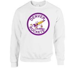 Denver Rockets Retro 60s 70s Basketball Team Fan Crewneck Sweatshirt Denver Rockets Retro 60s 70s Basketball Team Fan Crewneck Sweatshirt