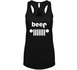 Beer Upside Down Jeep Logo Funny Parody Womens Tanktop Beer Upside Down Jeep Logo Funny Parody Womens Tanktop