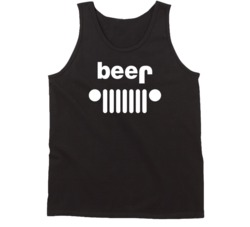 Beer Upside Down Jeep Logo Funny Parody Tanktop Beer Upside Down Jeep Logo Funny Parody Tanktop