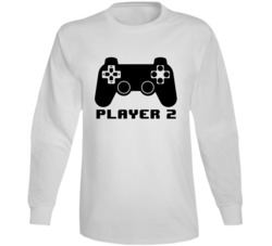 Player 2 Video Game Controller Avid Gamer Entusiast Long Sleeve Player 2 Video Game Controller Avid Gamer Entusiast Long Sleeve