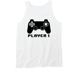 Player 1 Video Game Controller Avid Gamer Entusiast Tanktop Player 1 Video Game Controller Avid Gamer Entusiast Tanktop