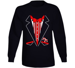 Christmas Tuxedo Candy Canes Cute Holiday Long Sleeve Christmas Tuxedo Candy Canes Cute Holiday Long Sleeve