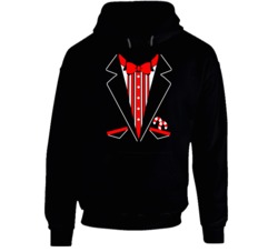 Christmas Tuxedo Candy Canes Cute Holiday Hoodie Christmas Tuxedo Candy Canes Cute Holiday Hoodie
