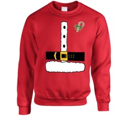 Santa Suit With Candy Cane Father Christmas Funny Crewneck Sweatshirt Santa Suit With Candy Cane Father Christmas Funny Crewneck Sweatshirt