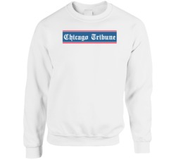 Chicago Tribune Newspaper Retro 90s Logo Crewneck Sweatshirt Chicago Tribune Newspaper Retro 90s Logo Crewneck Sweatshirt