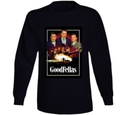 Good Fellas 1990 Favorite Movie Distressed Look Poster Long Sleeve Good Fellas 1990 Favorite Movie Distressed Look Poster Long Sleeve