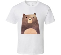 Bear Cute Cartoon Water Color Look T Shirt Bear Cute Cartoon Water Color Look T Shirt