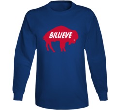 Billieve Buffalo Football Team Supporter Sports Fan Long Sleeve Billieve Buffalo Football Team Supporter Sports Fan Long Sleeve