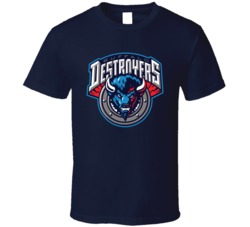 Buffalo Destroyers Arena Football League Team Fan Logo T Shirt Buffalo Destroyers Arena Football League Team Fan Logo T Shirt