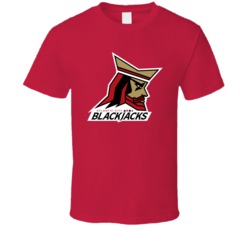Atlantic City Blackjacks Arena Football League Team Fan Logo T Shirt Atlantic City Blackjacks Arena Football League Team Fan Logo T Shirt
