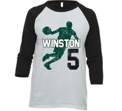 Cassius Winston Michigan State College Basketball Player Fan Raglan T 