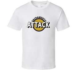 Sacramento Attack Arena Football League Team Sports Fan Logo T Shirt Sacramento Attack Arena Football League Team Sports Fan Logo T Shirt