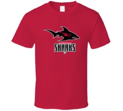 Jacksonville Sharks Arena Football League Team Fan Logo T Shirt Jacksonville Sharks Arena Football League Team Fan Logo T Shirt