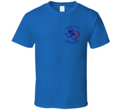 Dallas Texans Arena Football League Chest Emblem Team Fan Logo T Shirt Dallas Texans Arena Football League Chest Emblem Team Fan Logo T Shirt