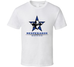 Dallas Desperados Arena Football League Team Sports Fan Logo T Shirt Dallas Desperados Arena Football League Team Sports Fan Logo T Shirt