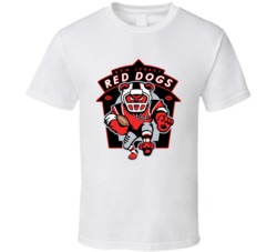 New Jersey Red Dogs Arena Football League Team Sports Fan Logo T Shirt New Jersey Red Dogs Arena Football League Team Sports Fan Logo T Shirt