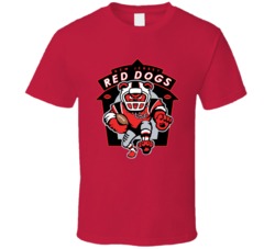 New Jersey Red Dogs Arena Football League Team Fan Logo T Shirt New Jersey Red Dogs Arena Football League Team Fan Logo T Shirt