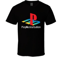 Play Masturbation Playstation Logo Parody Video Game Fan T Shirt Play Masturbation Playstation Logo Parody Video Game Fan T Shirt