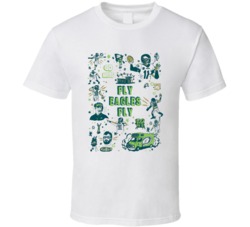 Fly Eagles Fly Philly Football Fan Poster T Shirt Fly Eagles Fly Philly Football Fan Poster T Shirt