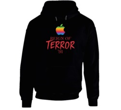 Apple Rainbow Logo Reign Of Terror 91 Vintage Worn Look Hoodie Apple Rainbow Logo Reign Of Terror 91 Vintage Worn Look Hoodie