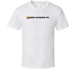 Apple Computer Inc Rainbow Logo Retro Tech Company Fan T Shirt Apple Computer Inc Rainbow Logo Retro Tech Company Fan T Shirt