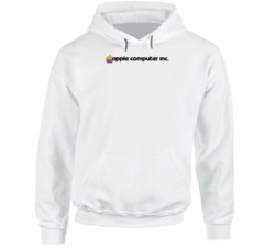 Apple Computer Inc Rainbow Logo Retro Tech Company Fan Hoodie Apple Computer Inc Rainbow Logo Retro Tech Company Fan Hoodie