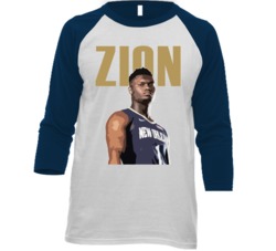 Zion Williamson New Orleans Nola Basketball Rookie Player Fan Raglan T