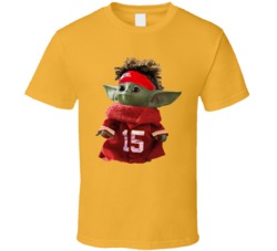 Patrick Mahomes Baby Yoda The Child Football T Shirt