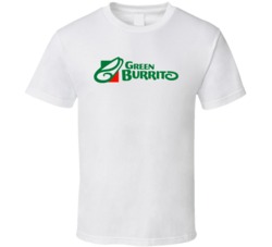 Green Burrito Mexican Grill Food Restaurant Logo T Shirt